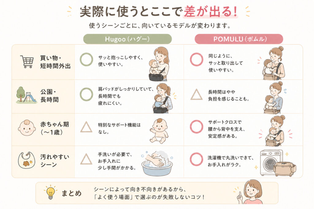 ポムルとハグー実際に使うとここで差が出る画像