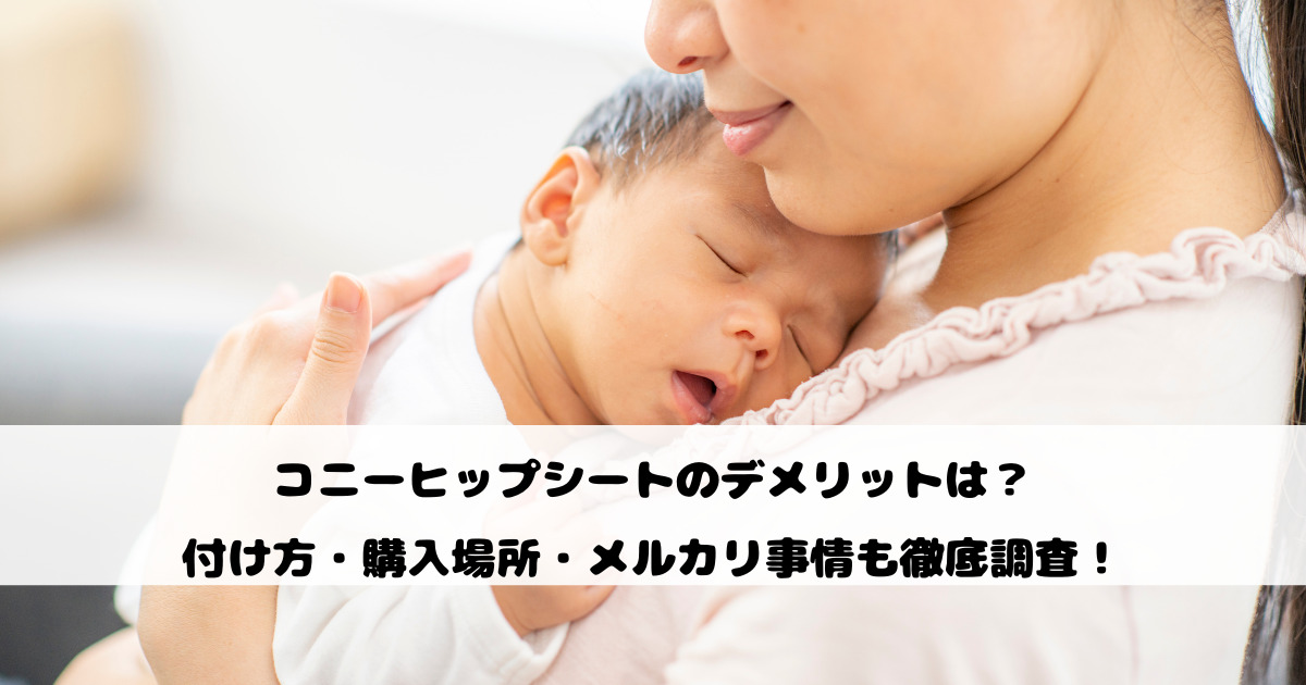 コニーヒップシートのデメリットは？付け方・購入場所・メルカリ事情も徹底調査！